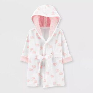 Carters Just One You Baby Girls Sheep Bath Robe Pink New 0-9m
